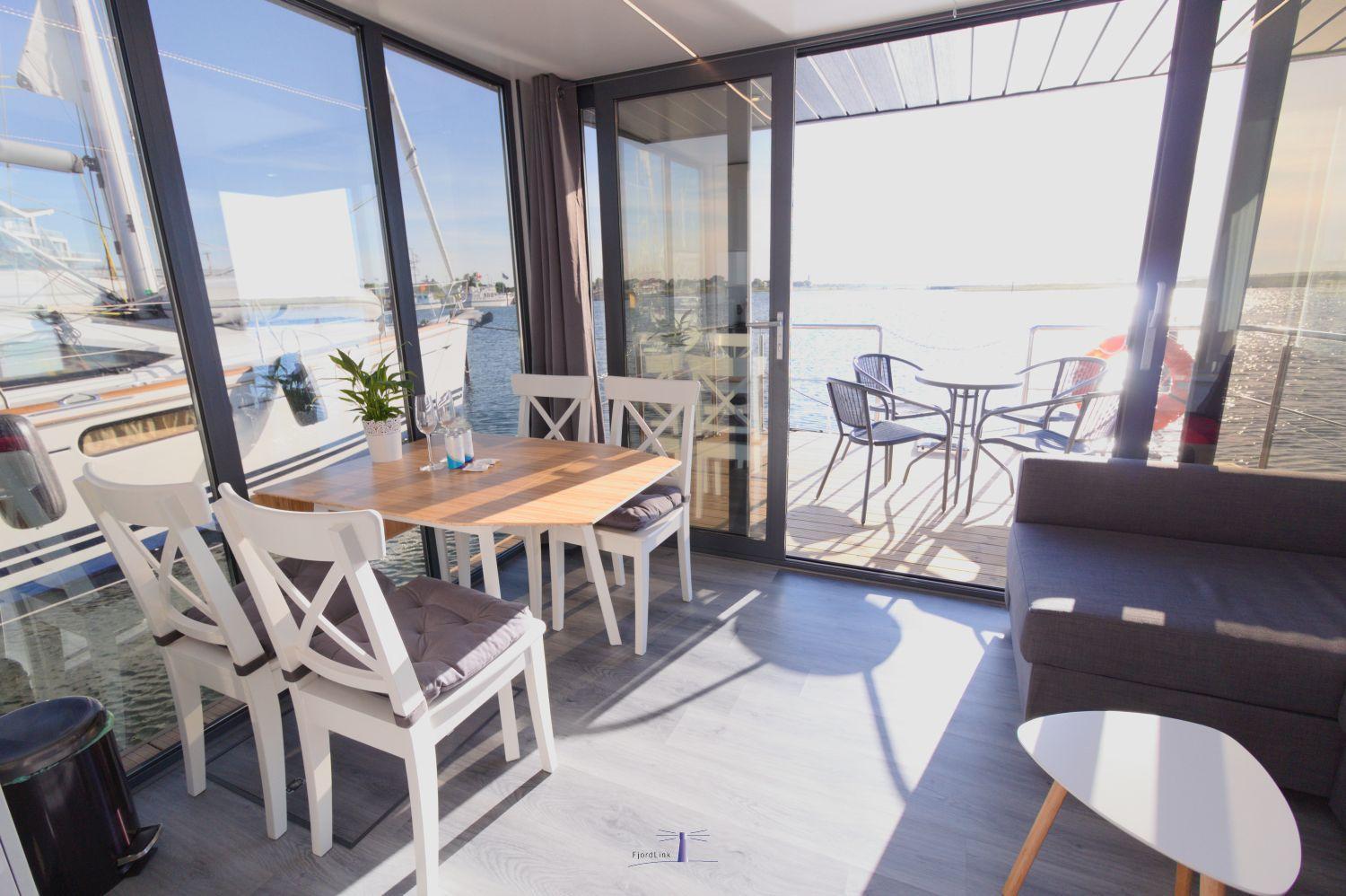 Hausboot Fjord Lacerta Mit Dachterrasse In Wendtorf מראה חיצוני תמונה